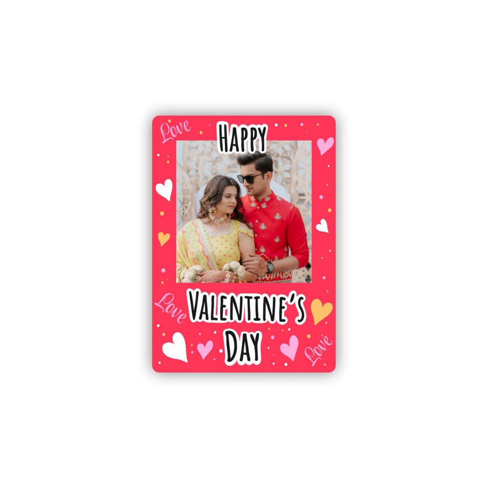 Red Valentine Personalised Photo Fridge Magnet