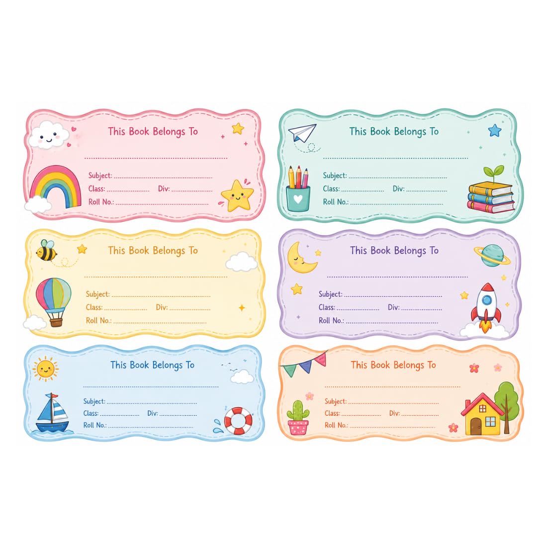 Zesta pastel personalised name stickers for kids, pack of 36 - image 2