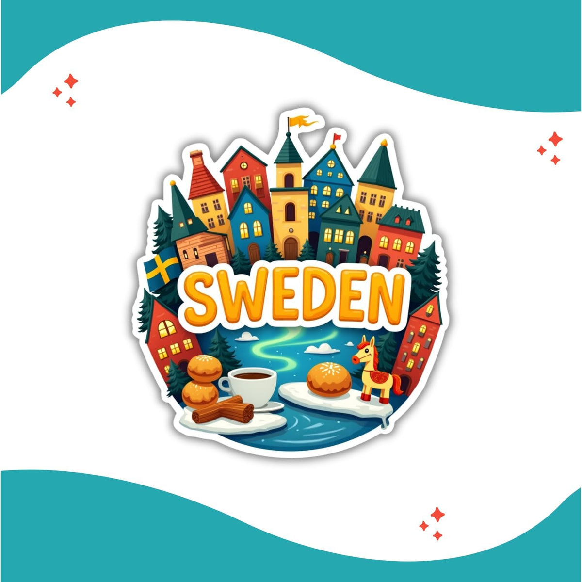 Zesta Sweden wooden fridge magnet - image 3