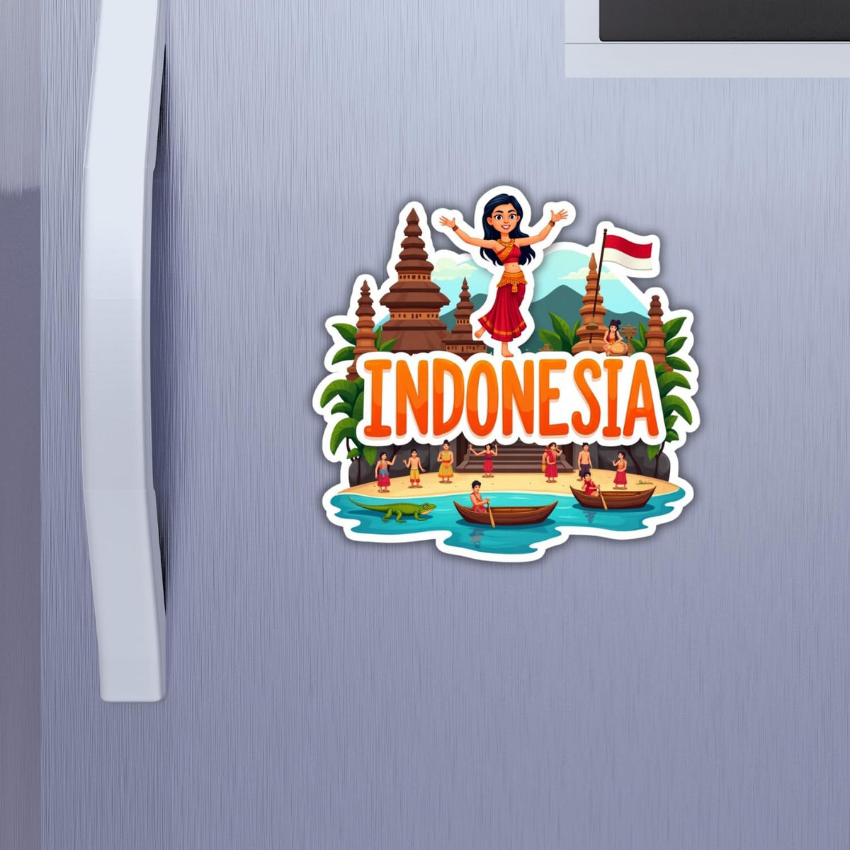 Zesta Indonesia wooden fridge magnet - image 3