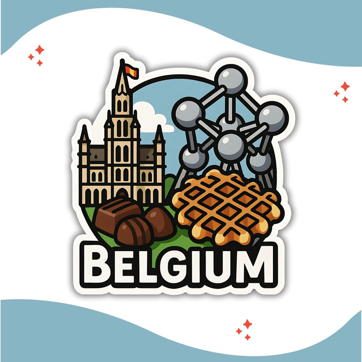 Zesta Belgium wooden fridge magnet - image 4