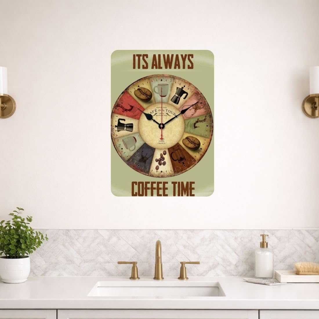 Zesta Coffee Lover self-adhesive MDF wooden wall hanging - image 7