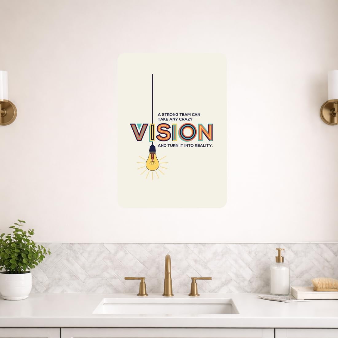 Zesta Vision self-adhesive MDF wooden wall hanging - image 7