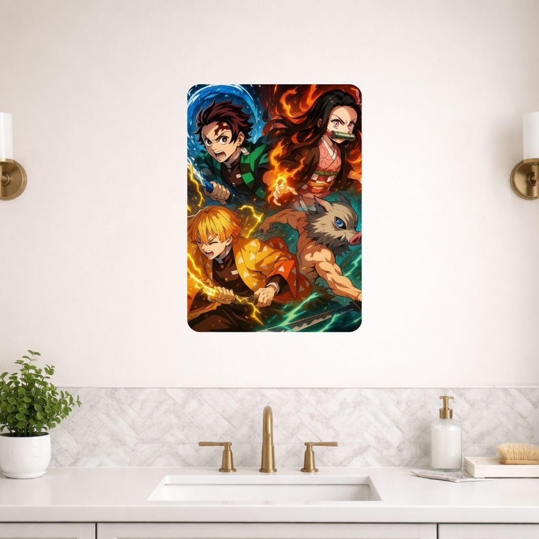 Zesta Demon Slayer( – Design 2 self-adhesive MDF wooden wall hanging - image 7