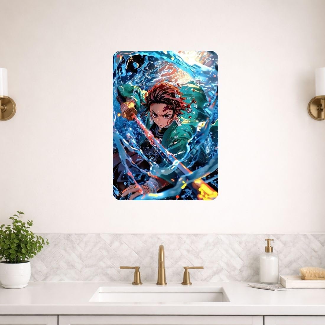 Zesta Demon Slayer – Design 6 self-adhesive MDF wooden wall hanging - image 7