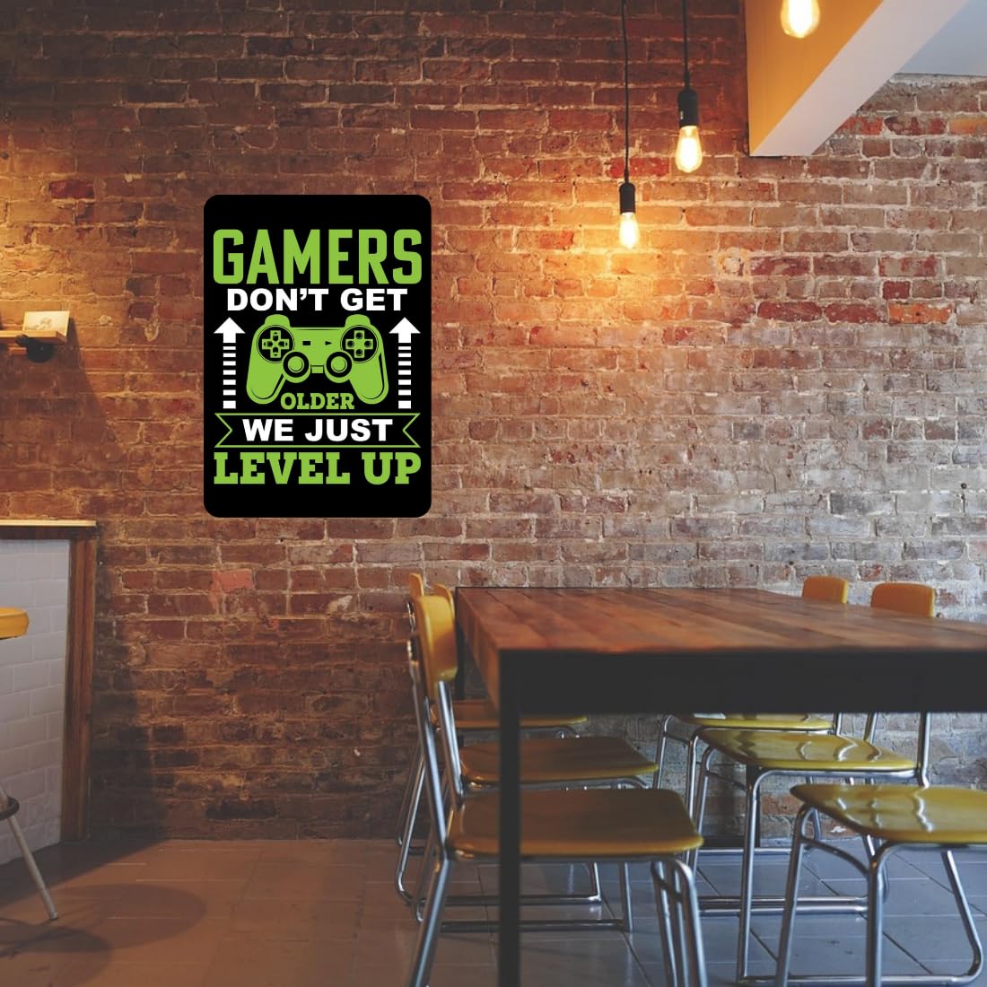Zesta Gamer self-adhesive MDF wooden wall hanging - image 7