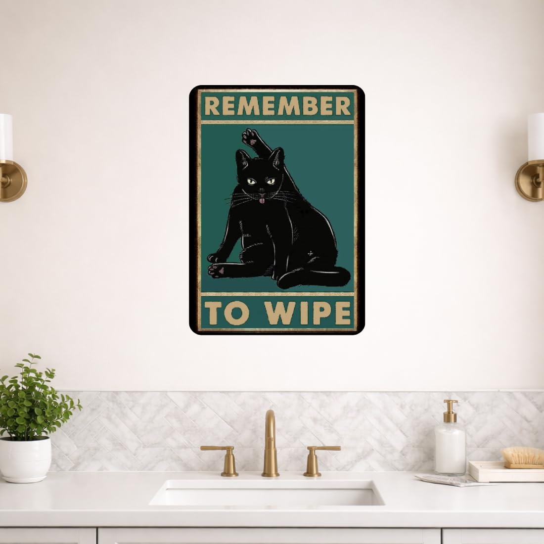 Zesta Bathroom – Design 7 self-adhesive MDF wooden wall hanging - image 7