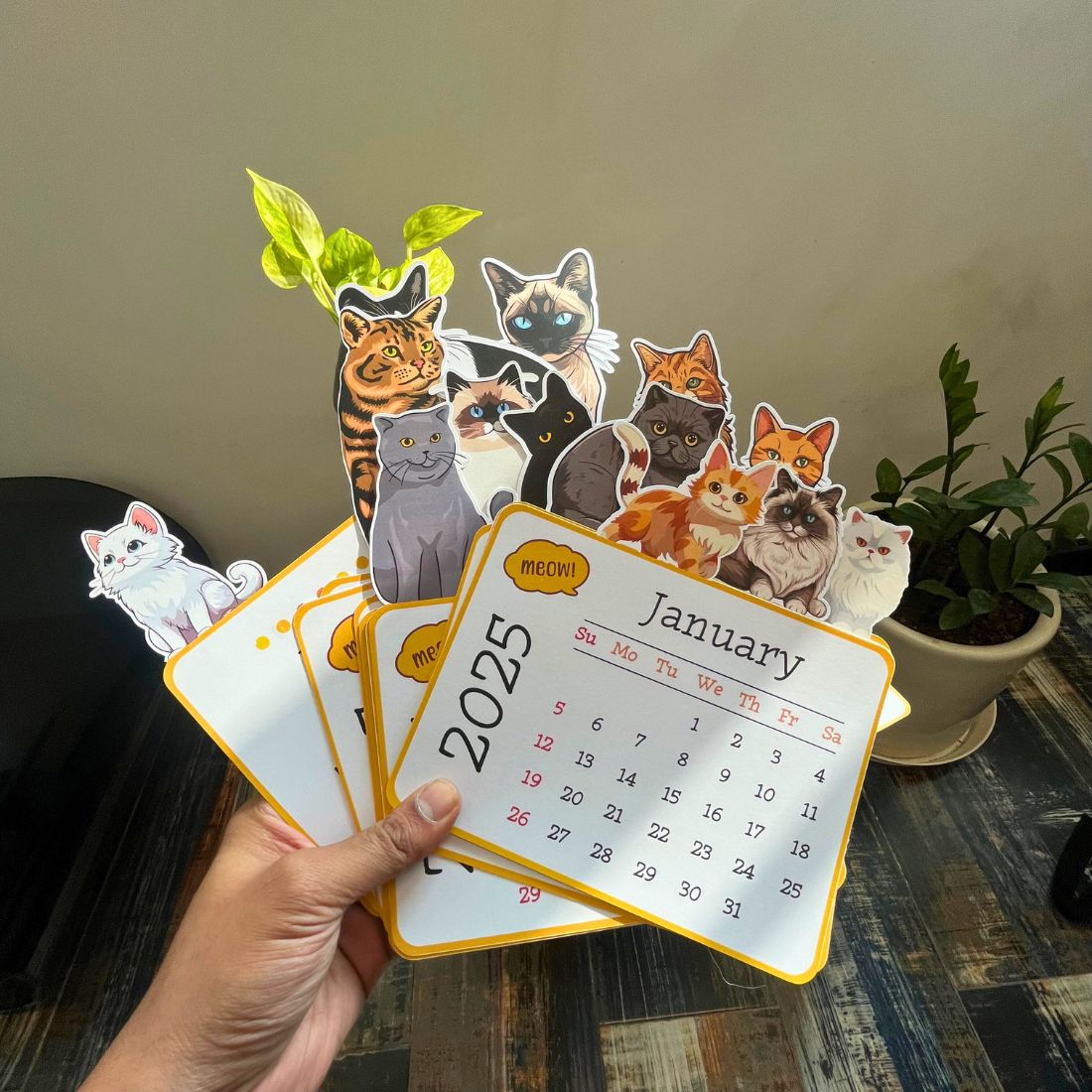 kawaii calender 2025 -Cats.