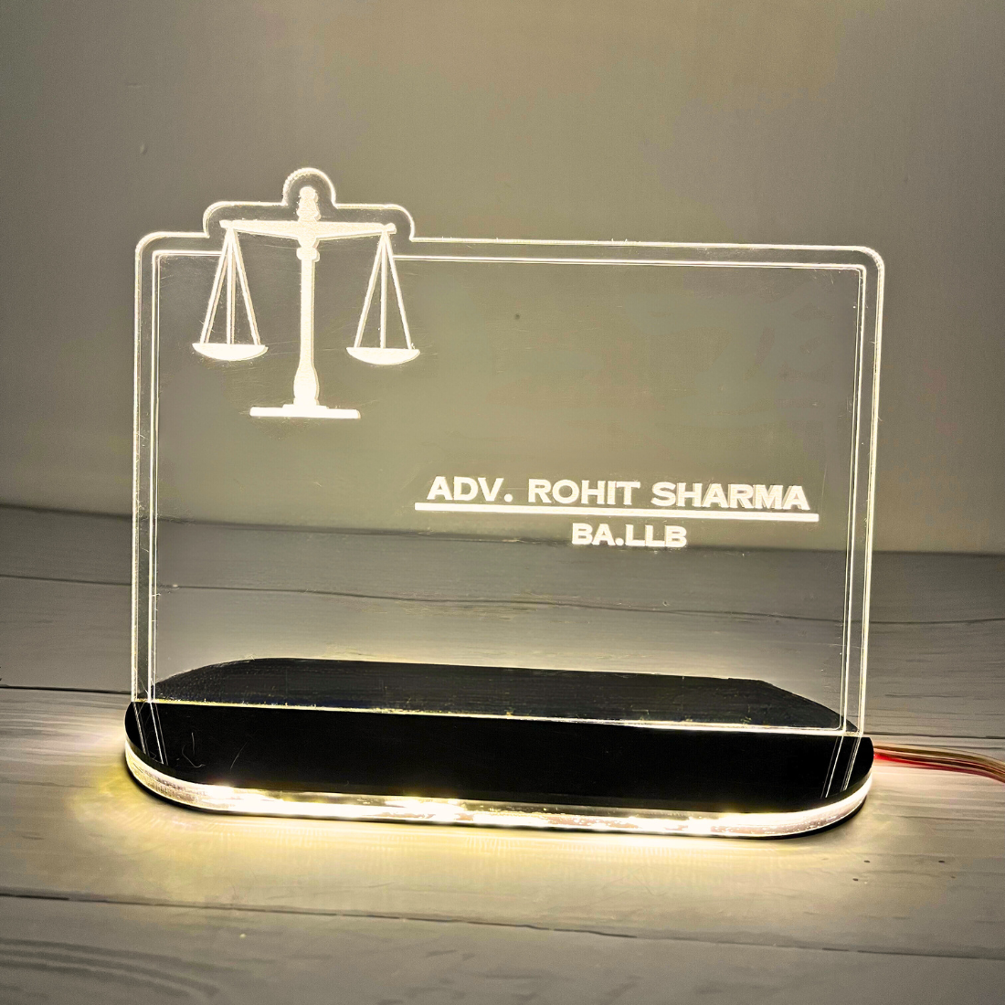 Personalized Hologram Lamp - Gift for Advocate.