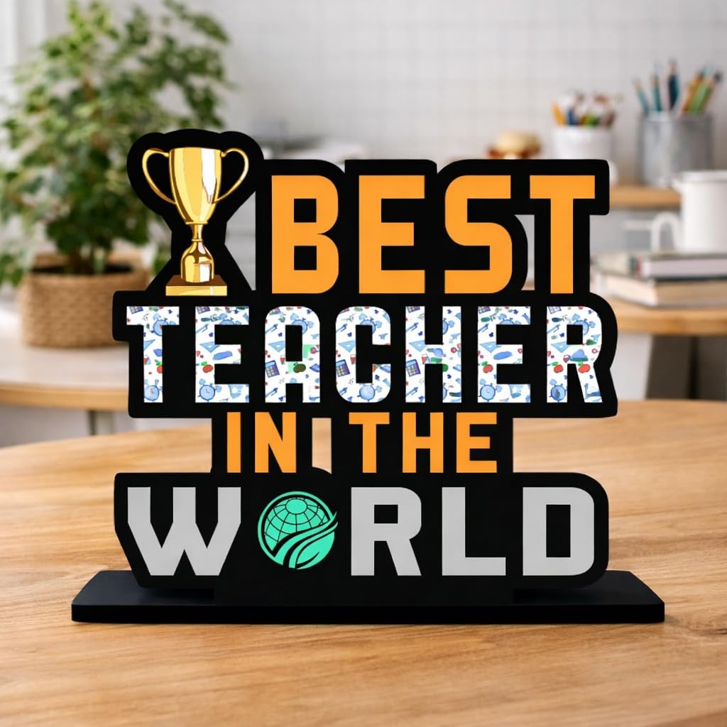 Zesta Best Teacher Wooden Table Top Decor – image 1