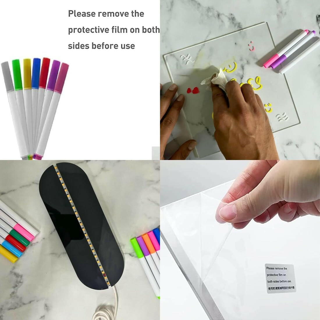 Acrylic Rewritable Message Board.