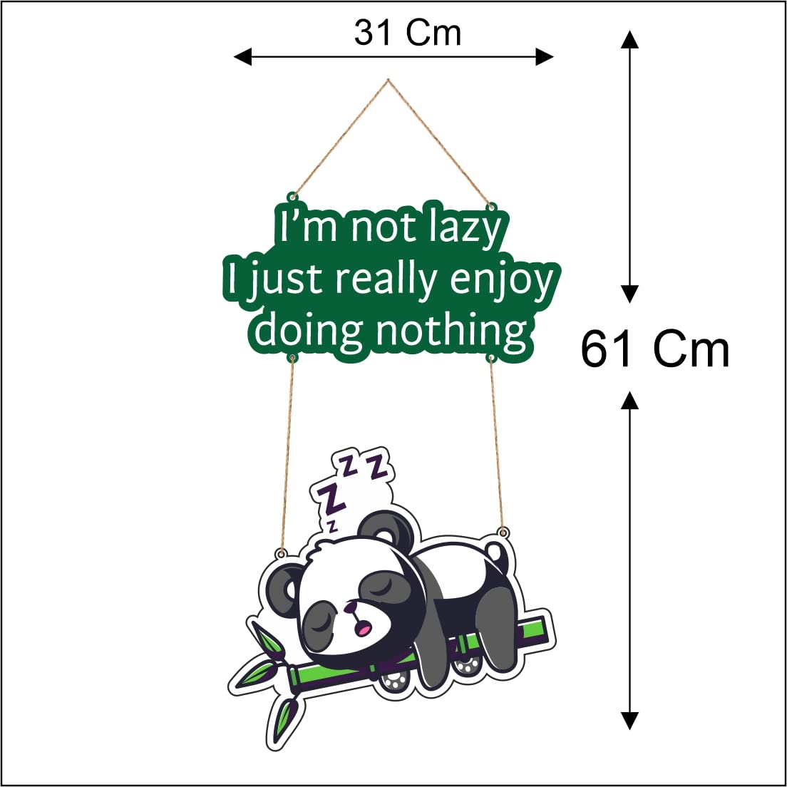 Otidge Sleeping Panda MDF wooden wall hanging - image 6