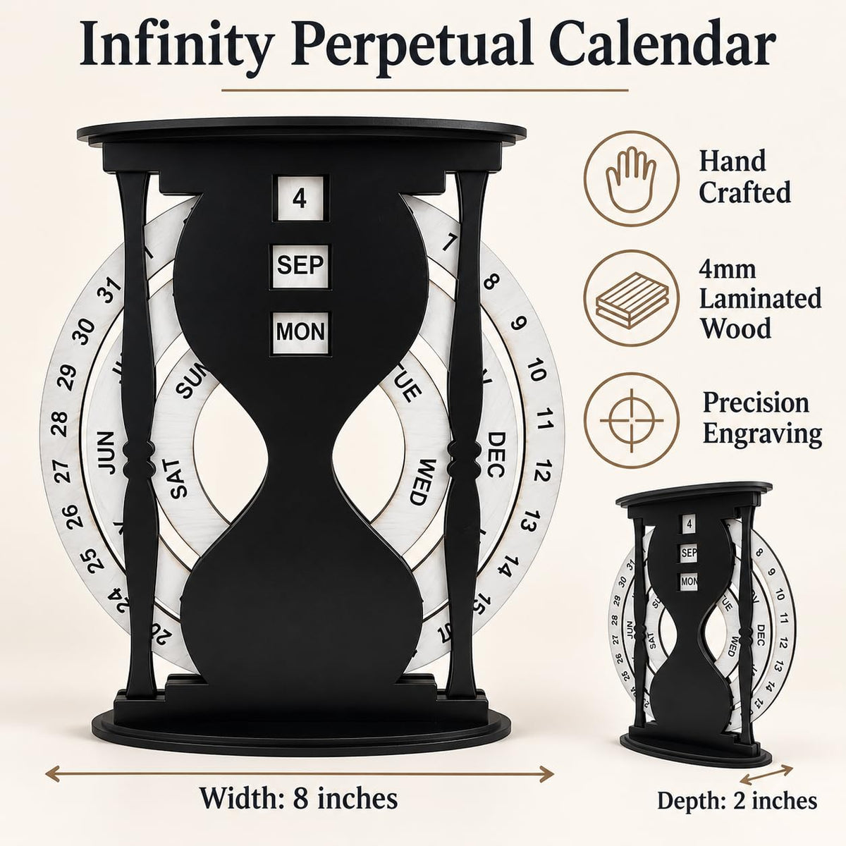Zesta Infinity Wooden Perpetual desk calendar - image 8