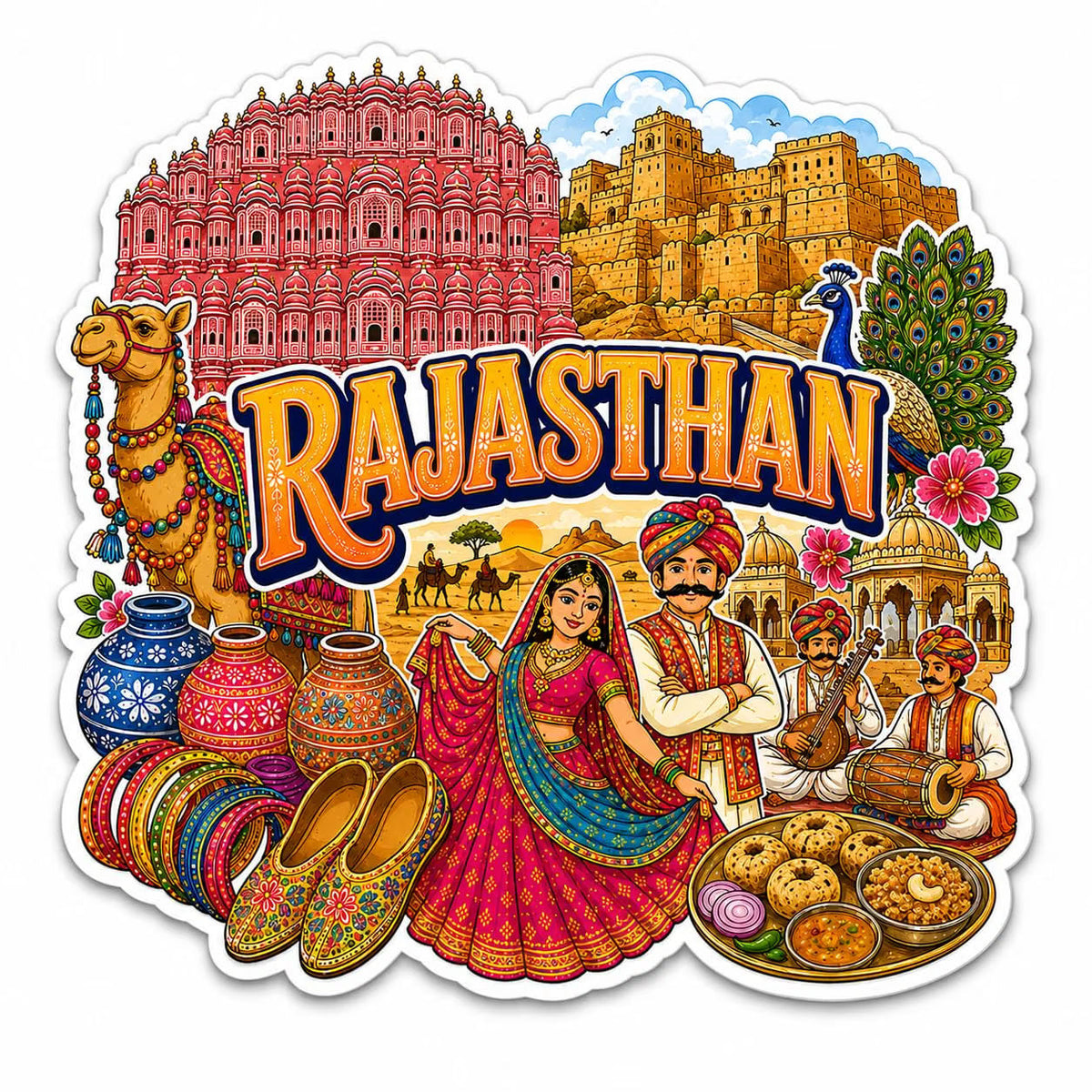 Zesta Rajasthan wooden fridge magnet - image 5