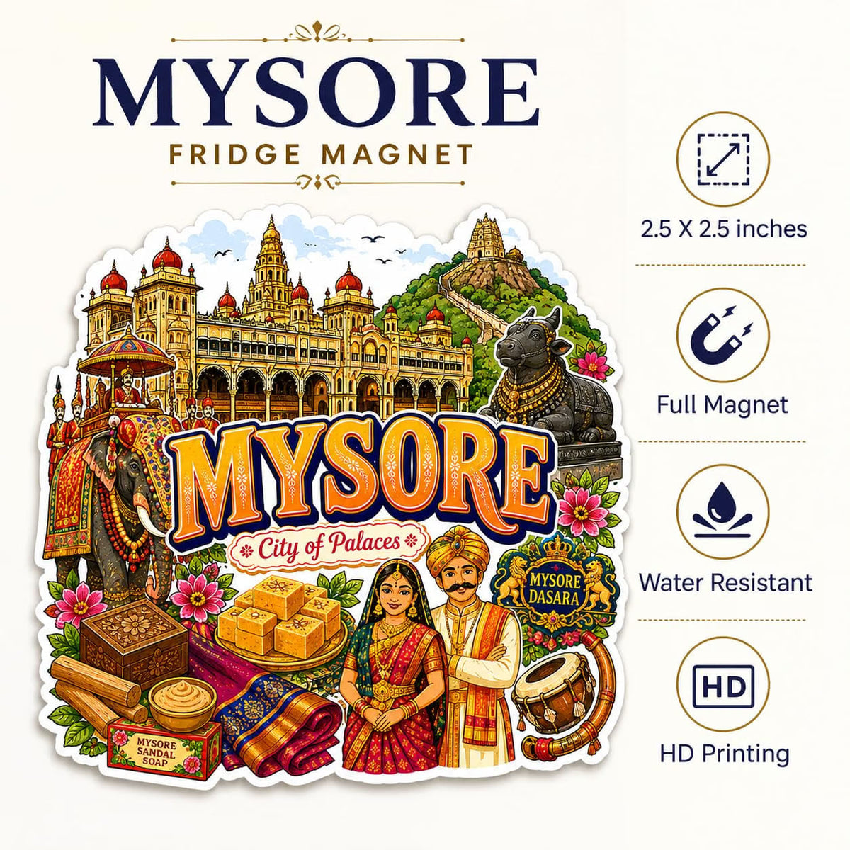 Zesta Mysore wooden fridge magnet - image 5
