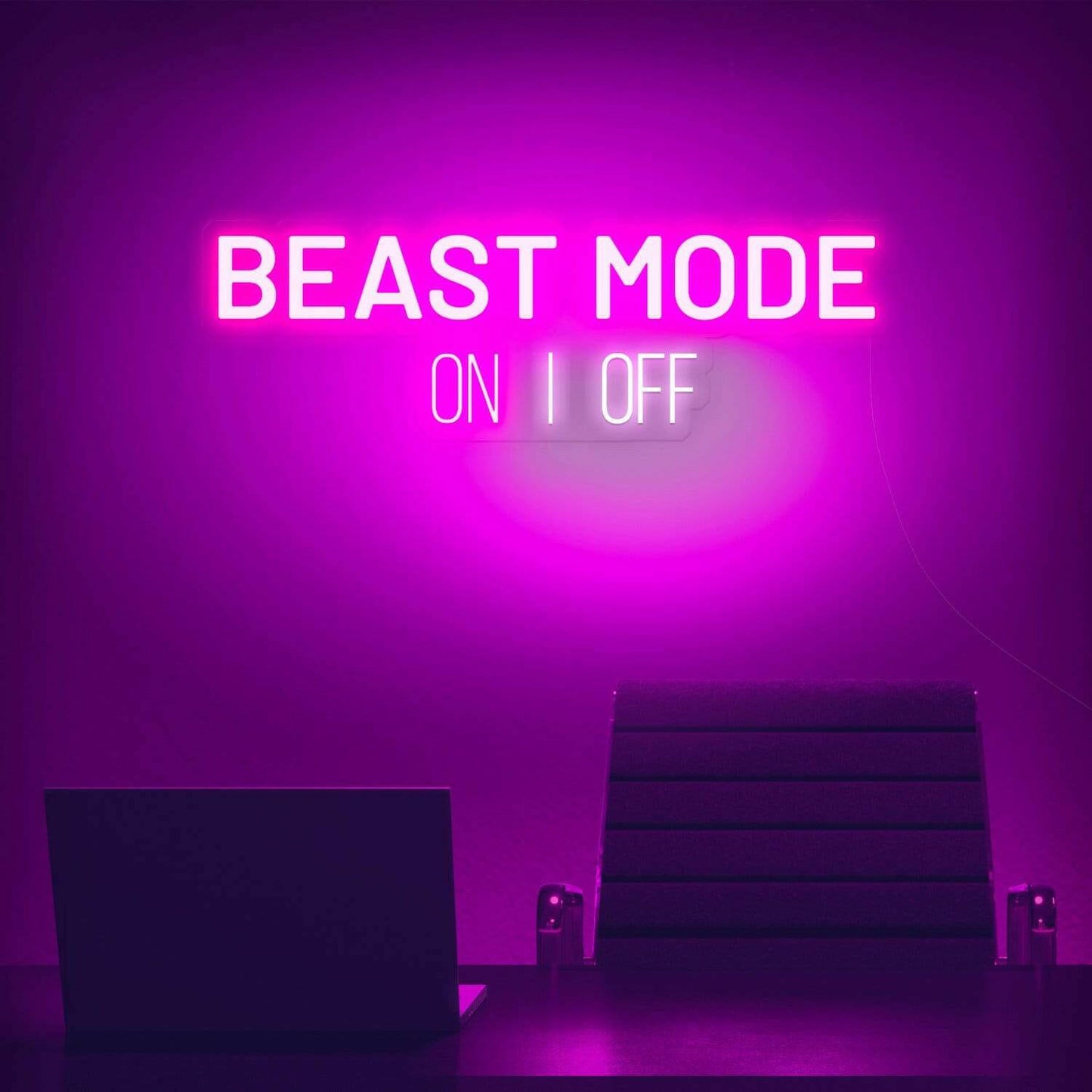 Beast Mode ON Custom Neon LED Sign.
