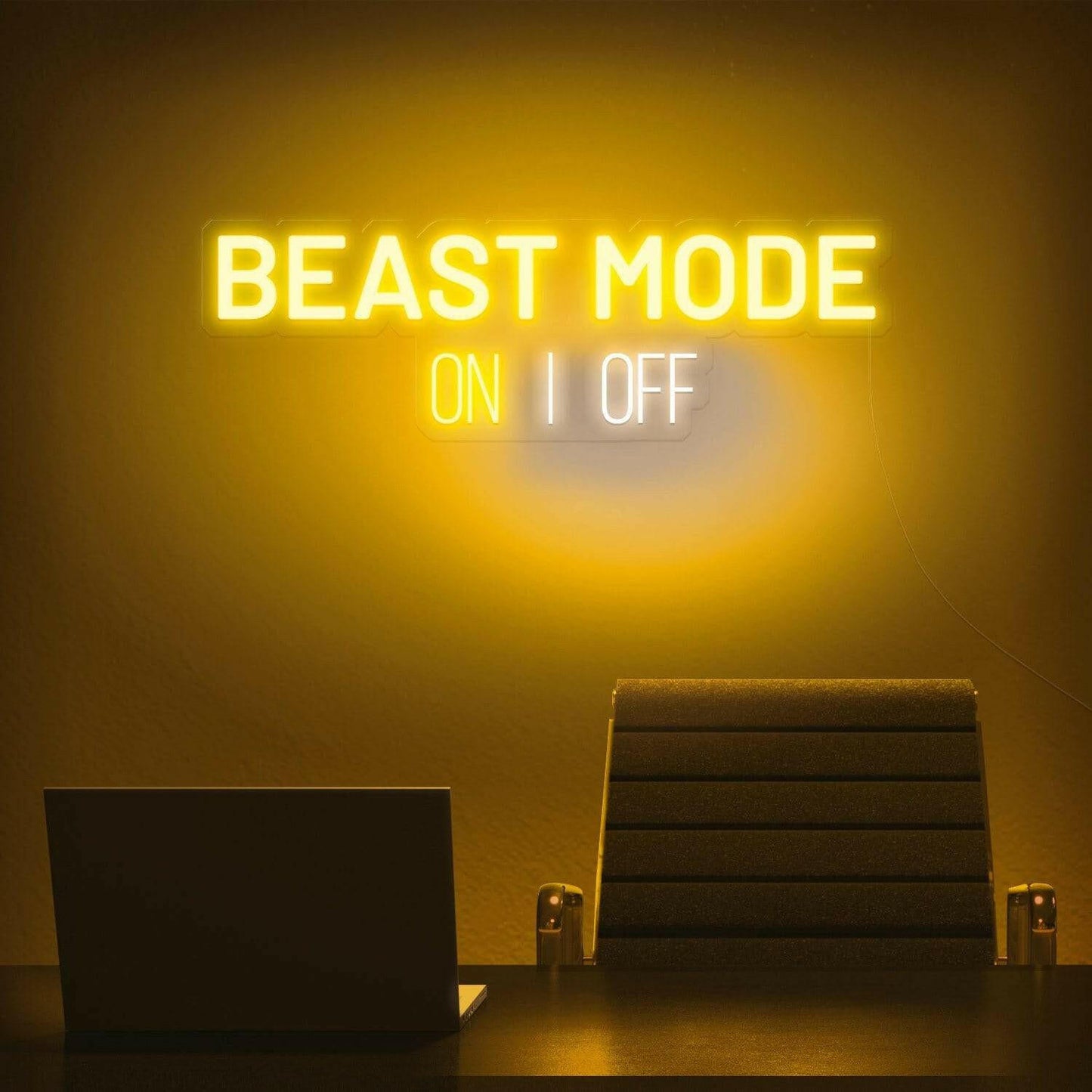Beast Mode ON Custom Neon LED Sign.