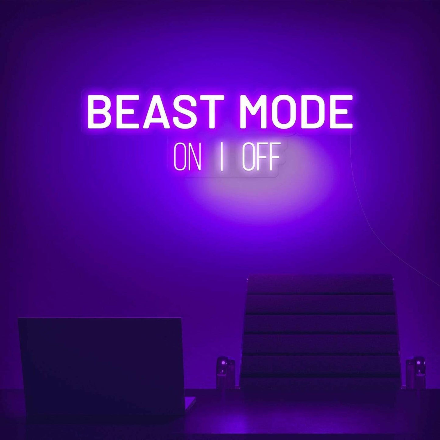 Beast Mode ON Custom Neon LED Sign.