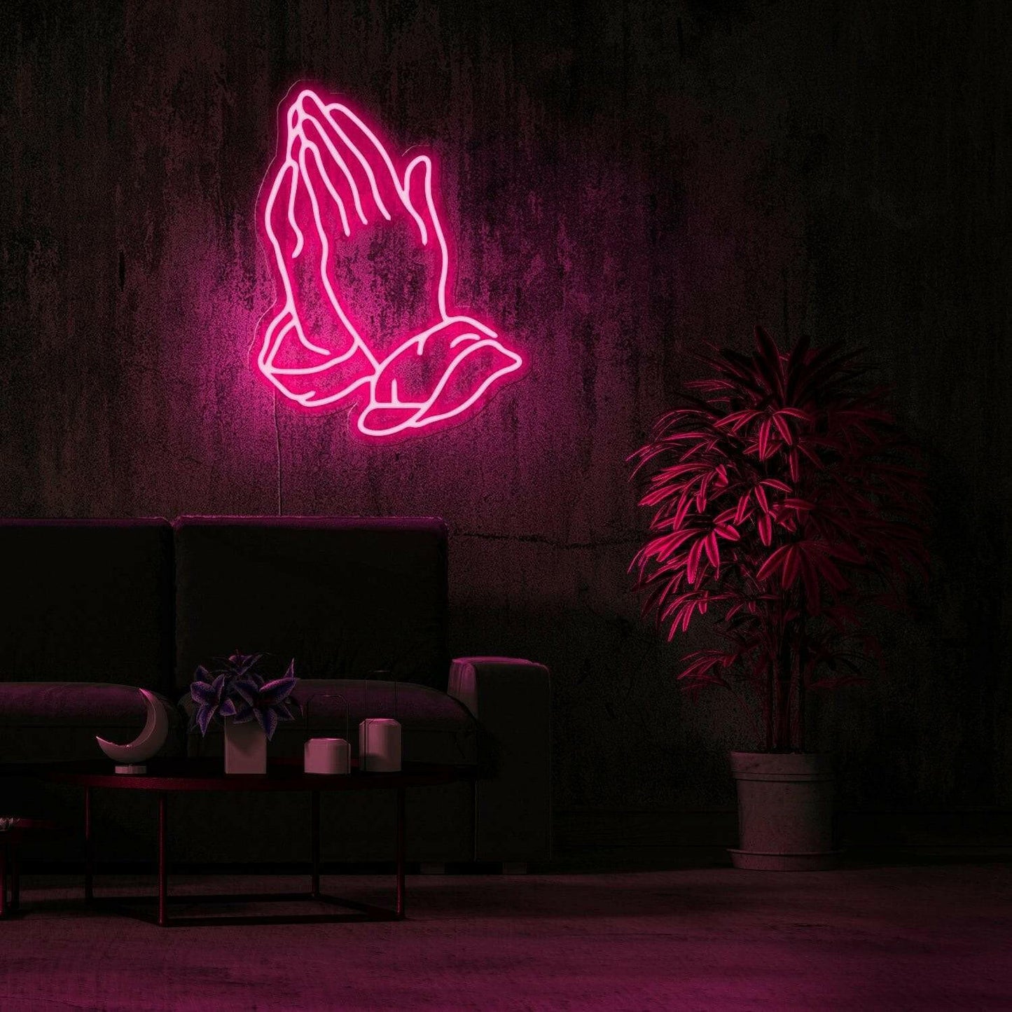 PRAYING HAND - LED Neon Art.
