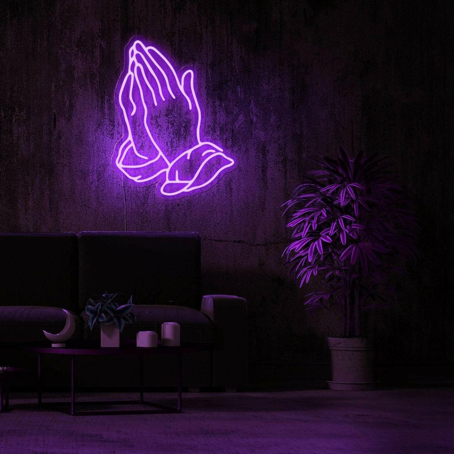 PRAYING HAND - LED Neon Art.