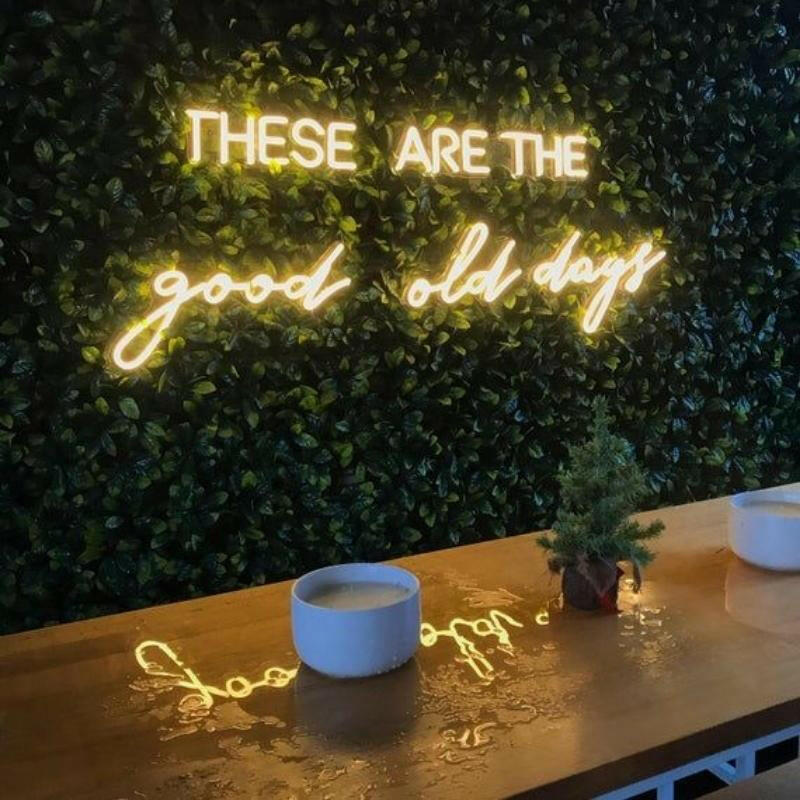 "These Are The Good Old Days" Custom Glow Sign.