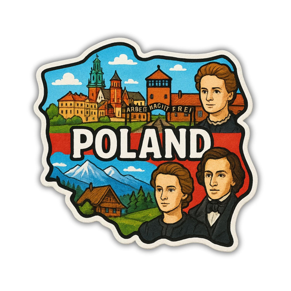 Zesta Poland wooden fridge magnet - image 1