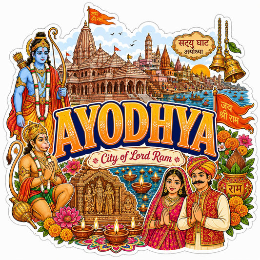 Zesta Ayodhya wooden fridge magnet - image 1