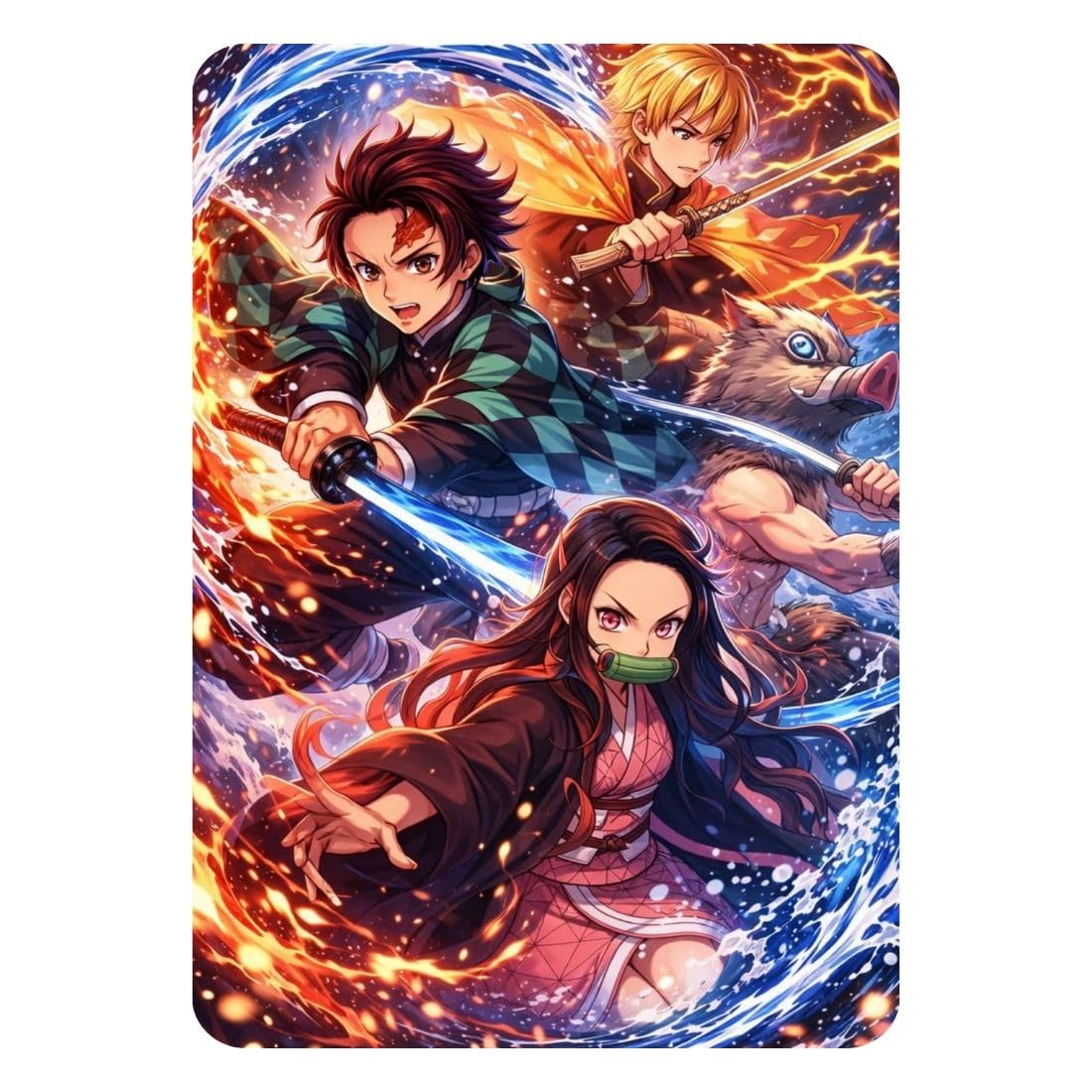 Zesta Demon Slayer – Design 4 self-adhesive MDF wooden wall hanging - image 1