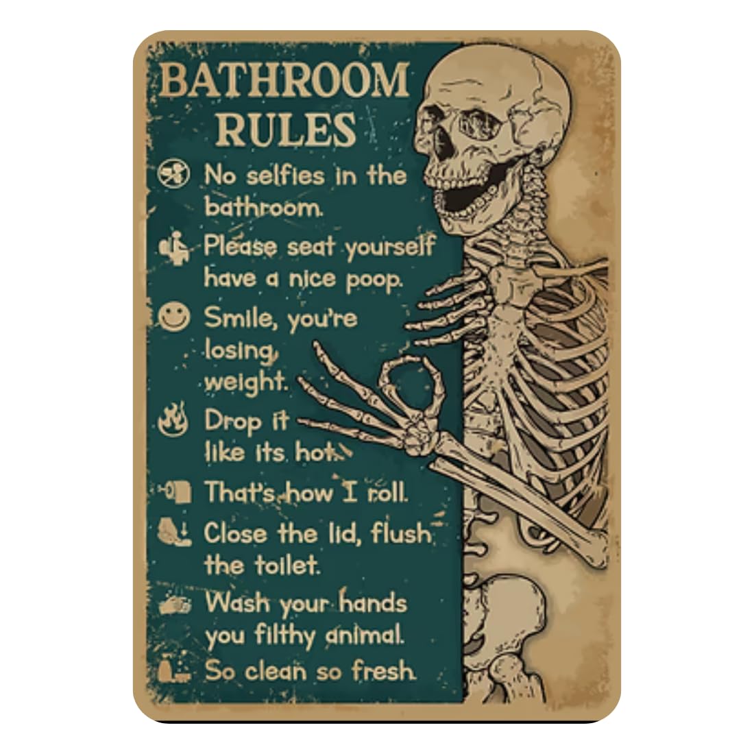 Zesta Bathroom – Design 4 self-adhesive MDF wooden wall hanging - image 1