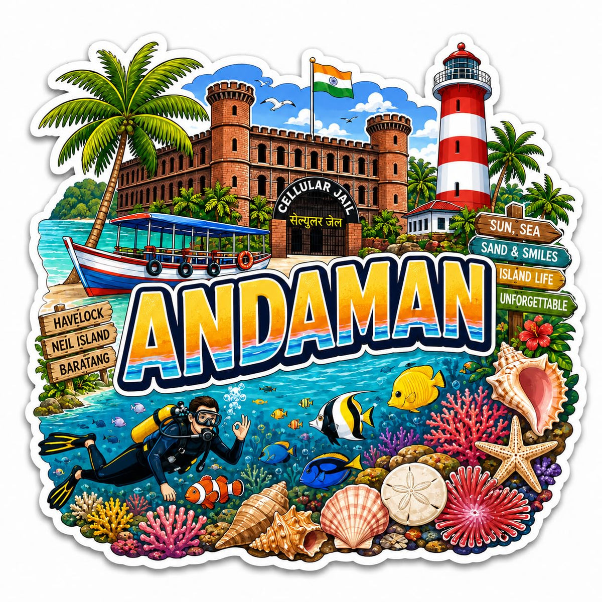 Zesta Andaman wooden fridge magnet - image 1