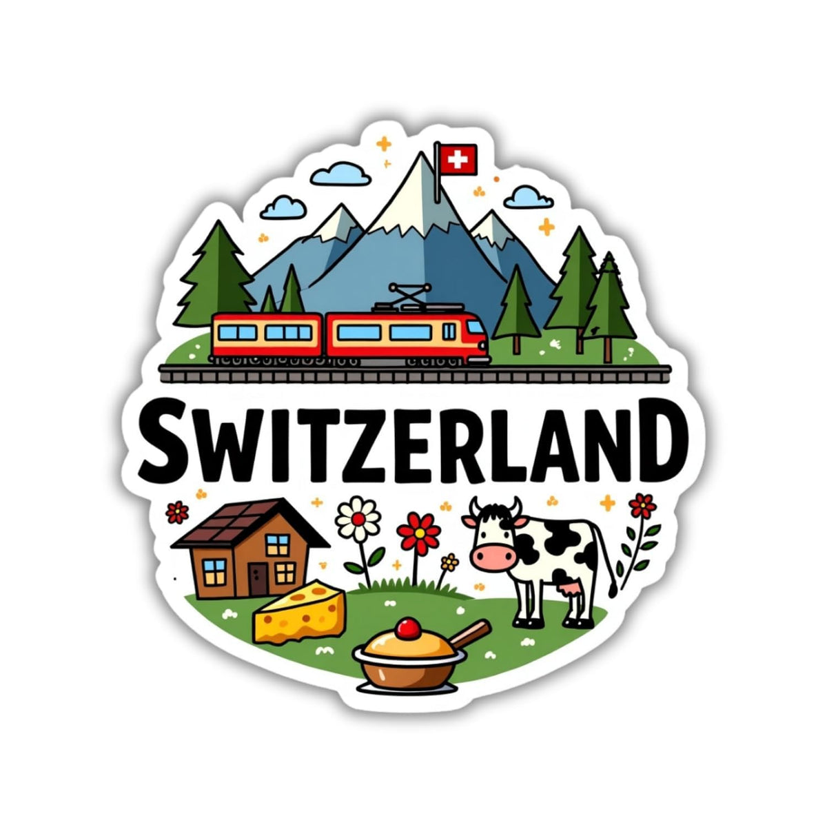 Zesta Switzerland wooden fridge magnet - image 1