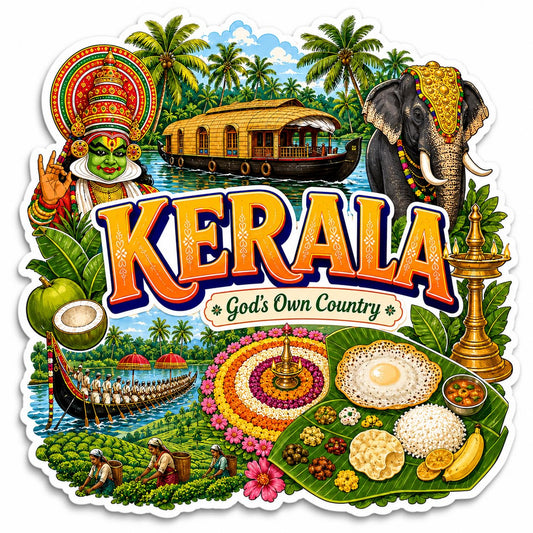Zesta Kerala wooden fridge magnet - image 1