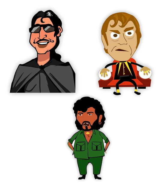 Zesta Bollywood Villain wooden fridge magnet - image 1