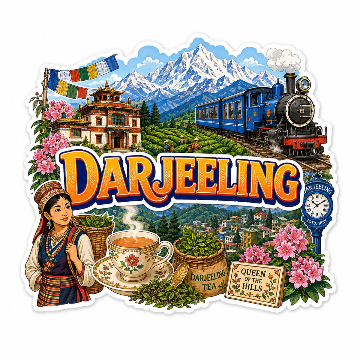 Zesta Darjeeling wooden fridge magnet - image 1