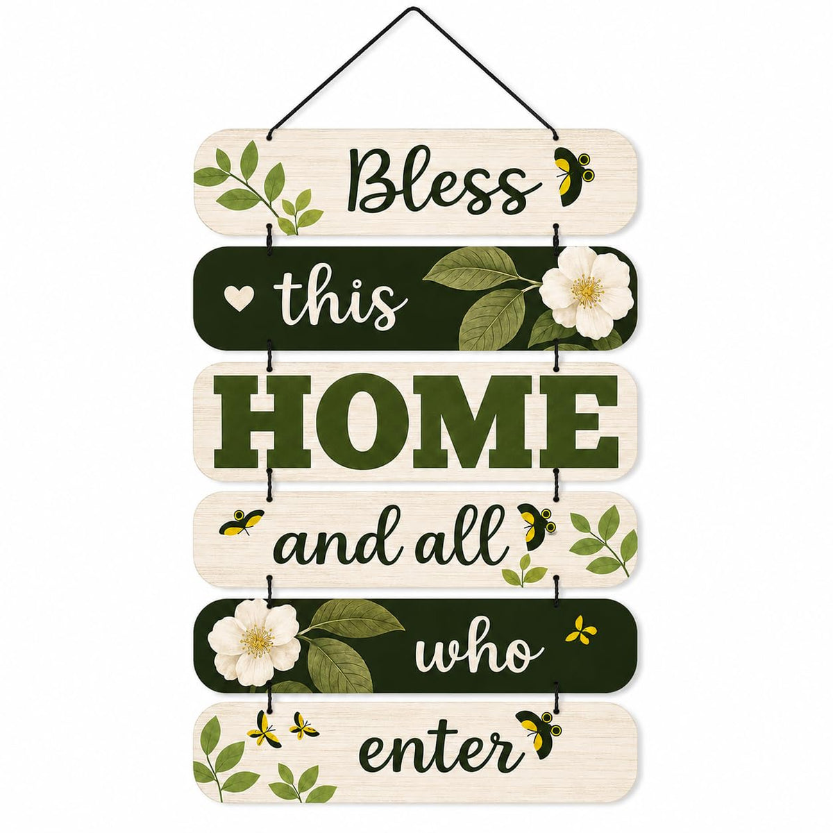 Zesta Bless This Home MDF wooden wall hanging - image 1