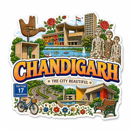 Zesta Chandigarh wooden fridge magnet - image 1