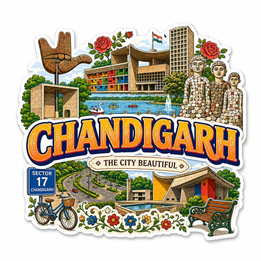 Zesta Chandigarh wooden fridge magnet - image 1