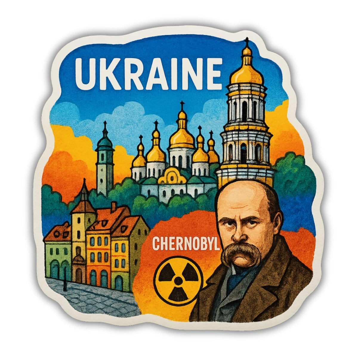 Zesta Ukraine wooden fridge magnet - image 1