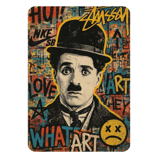 Zesta Charlie Chaplin self-adhesive MDF wooden wall hanging - image 1