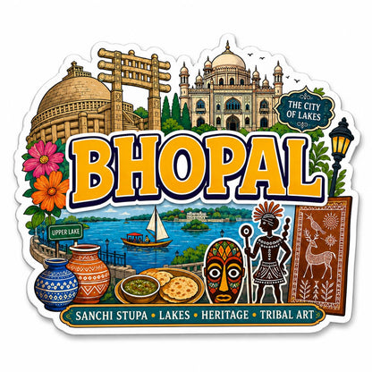Zesta Bhopal wooden fridge magnet - image 1