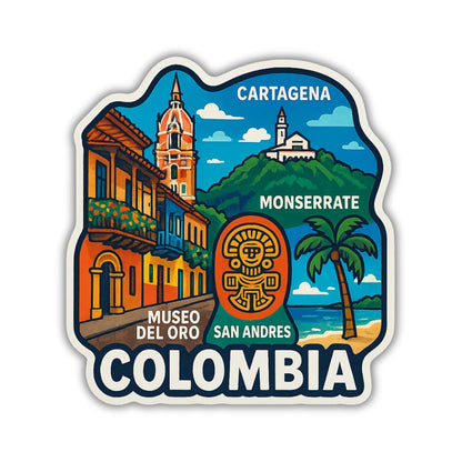 Zesta Colombia wooden fridge magnet - image 1