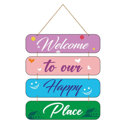 Zesta Happy Place MDF wooden wall hanging - image 1