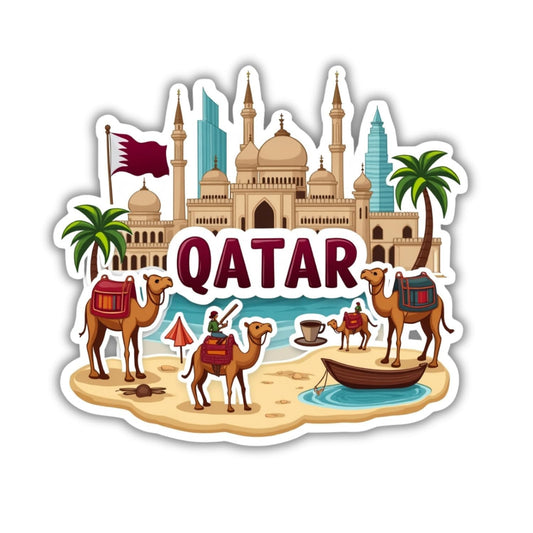 Zesta Qatar wooden fridge magnet - image 1