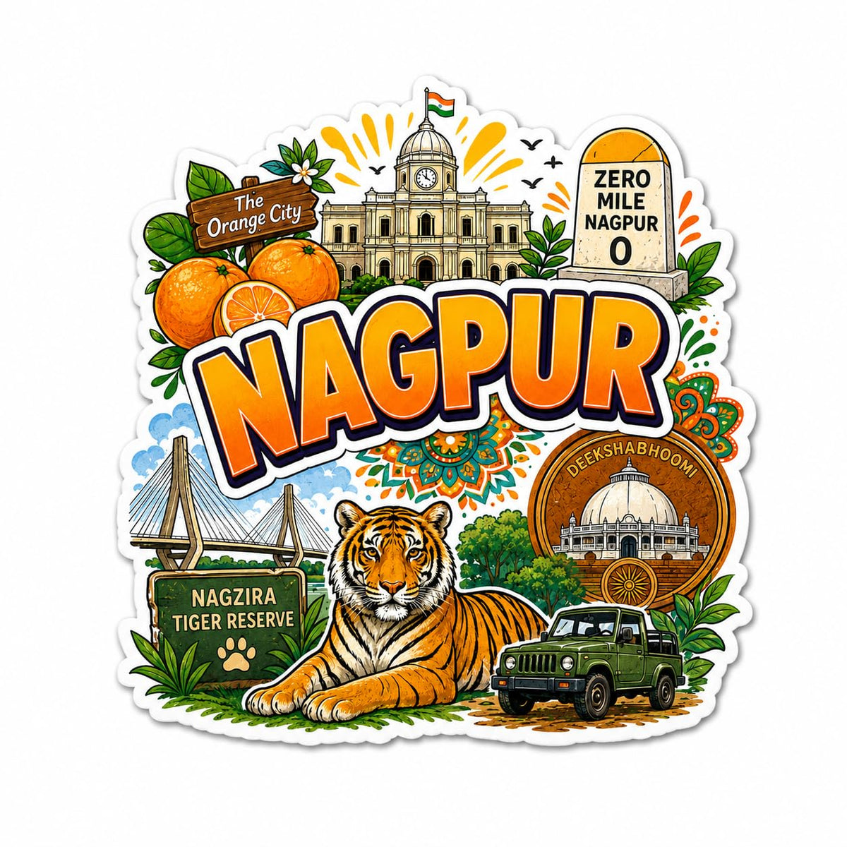 Zesta Nagpur wooden fridge magnet - image 1