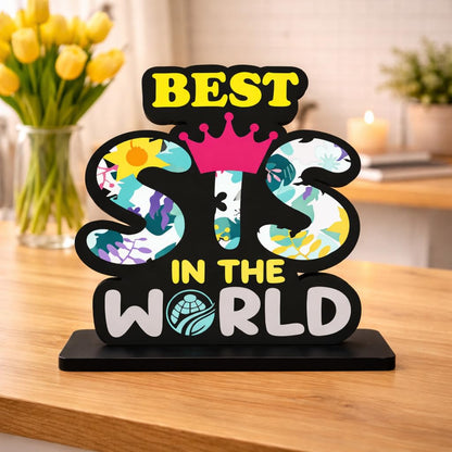 Zesta Best Sis Wooden Table Top Decor – image 1