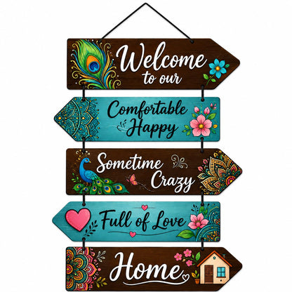 Zesta Welcome To Our Home – 2 MDF wooden wall hanging - image 1
