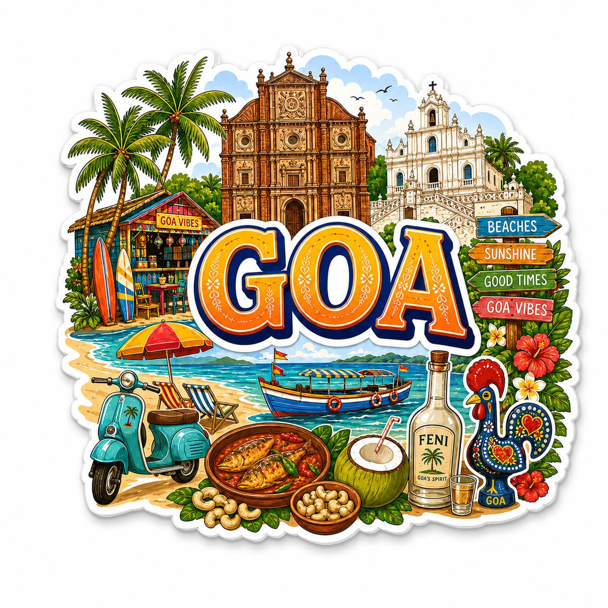 Zesta Goa wooden fridge magnet - image 1