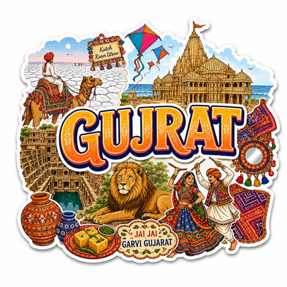 Zesta Gujarat wooden fridge magnet - image 1