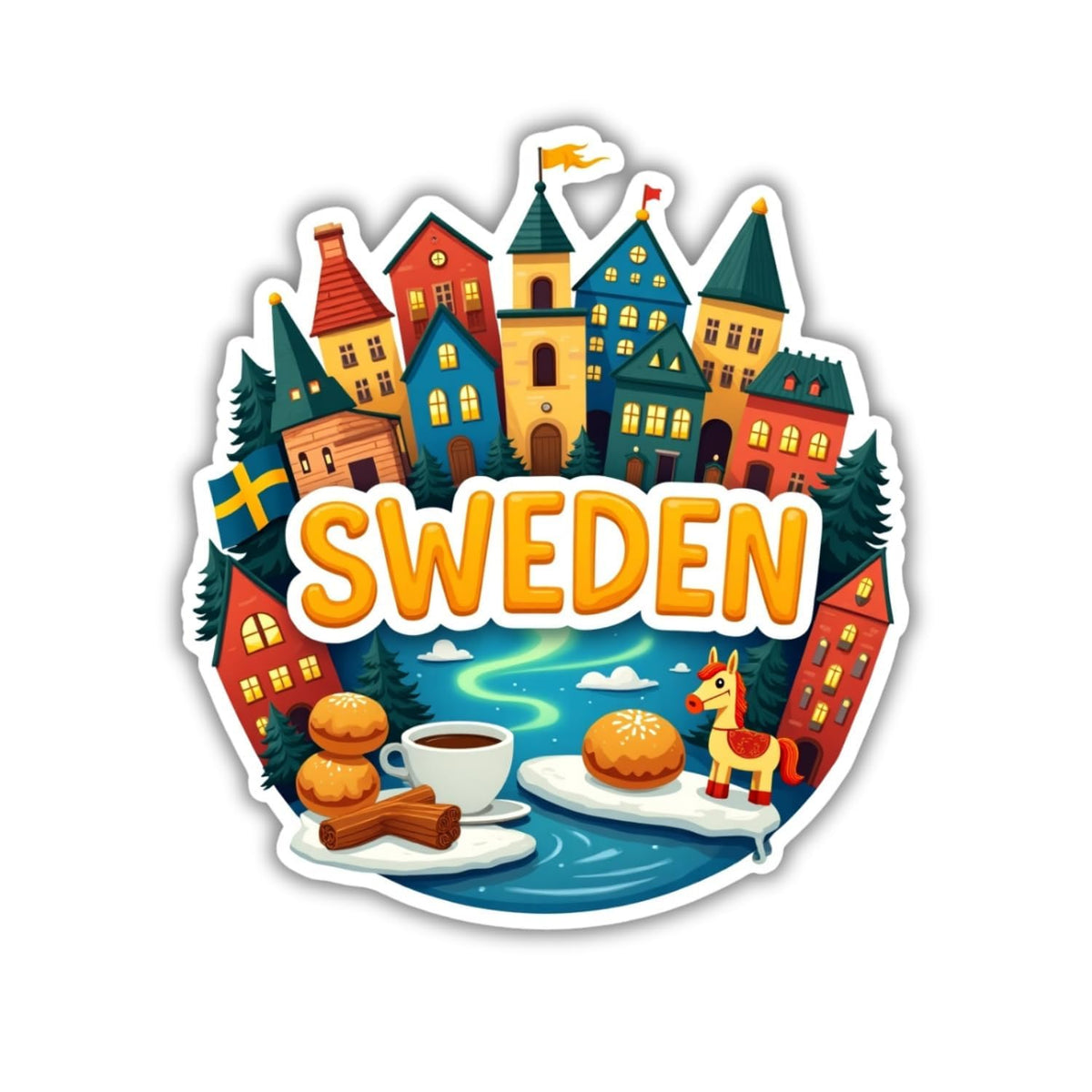 Zesta Sweden wooden fridge magnet - image 1