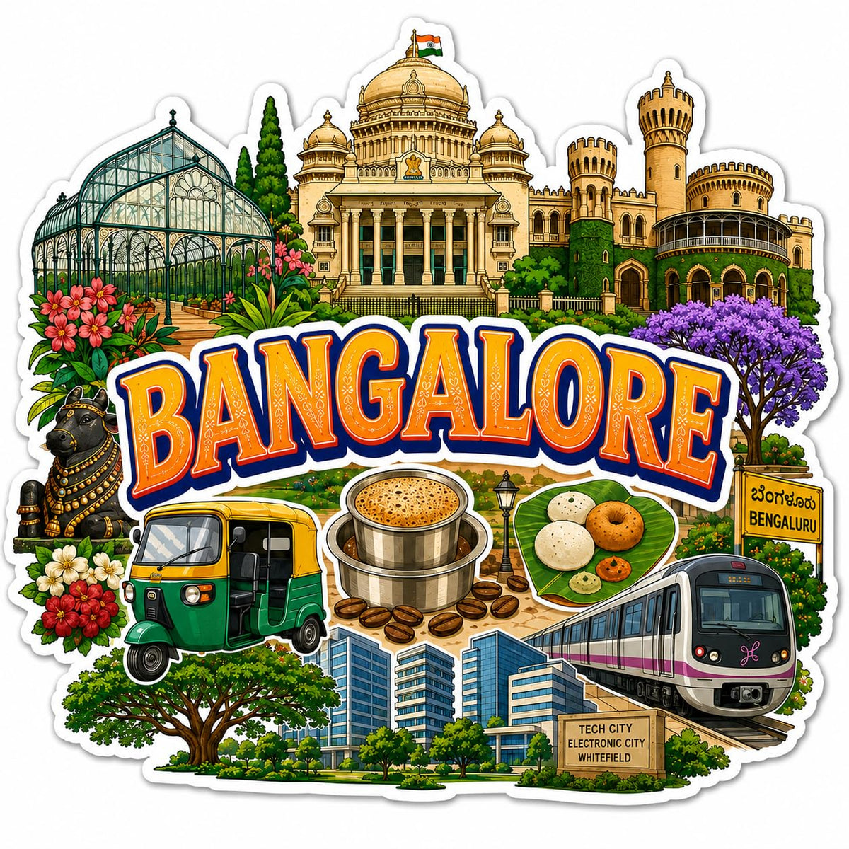 Zesta Bangalore wooden fridge magnet - image 1